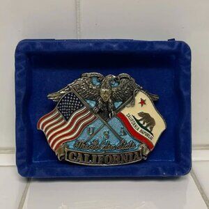 USA California belt buckle with eagle